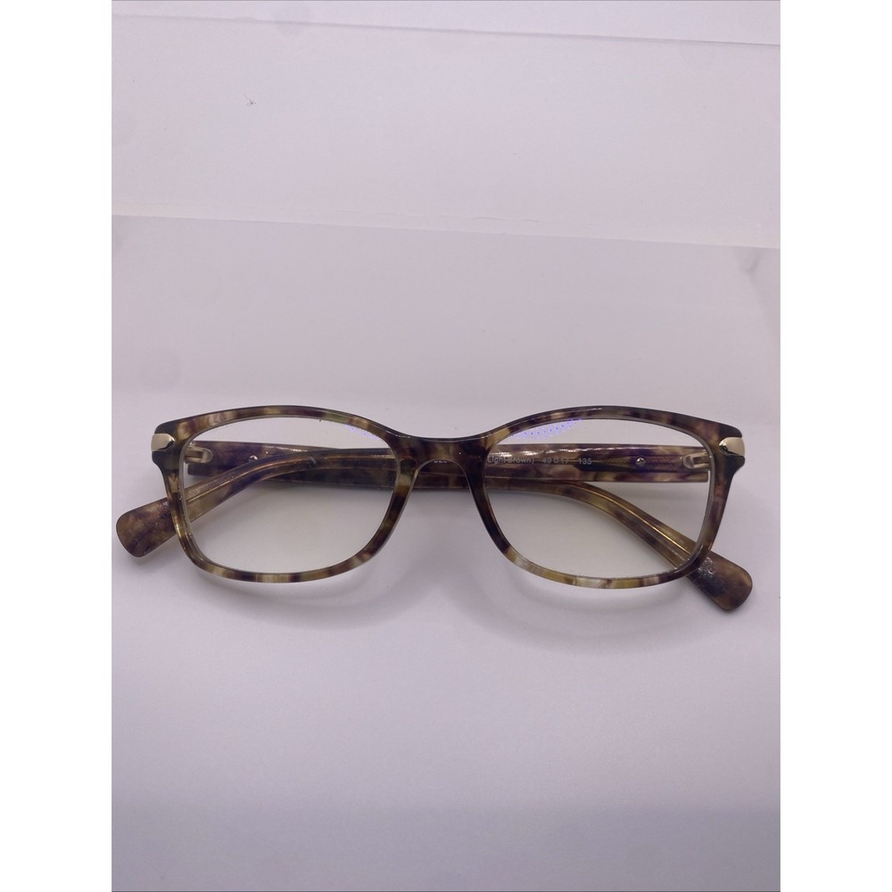 Coach Eyeglasses FRAMES ONLY HC 6065 49-17-135 Confetti Light Brown 378